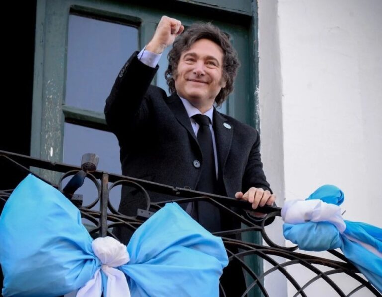 Javier Milei en conferencia de prensa
