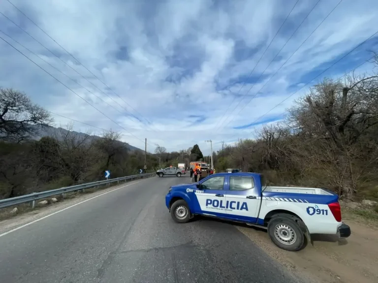Ruta 14 en Las Rabonas, Traslasierra, donde ocurrió el siniestro vial