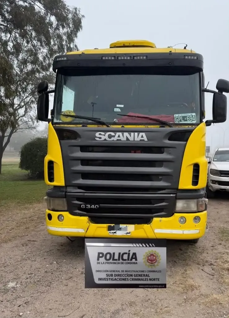 Camión Scania G340 secuestrado en Jesús María