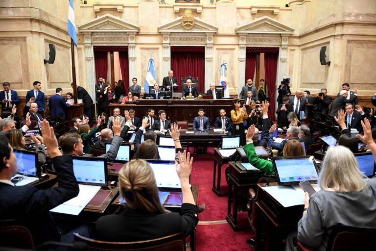 Senado de la Nación durante la sesión