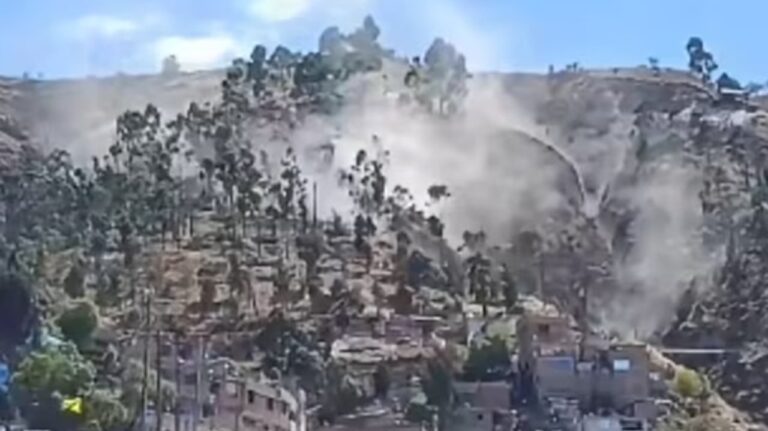Zona afectada por el sismo en Perú