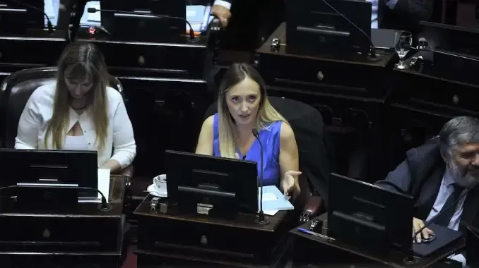 Victoria Villarruel y Anabel Fernández Sagasti en el Senado